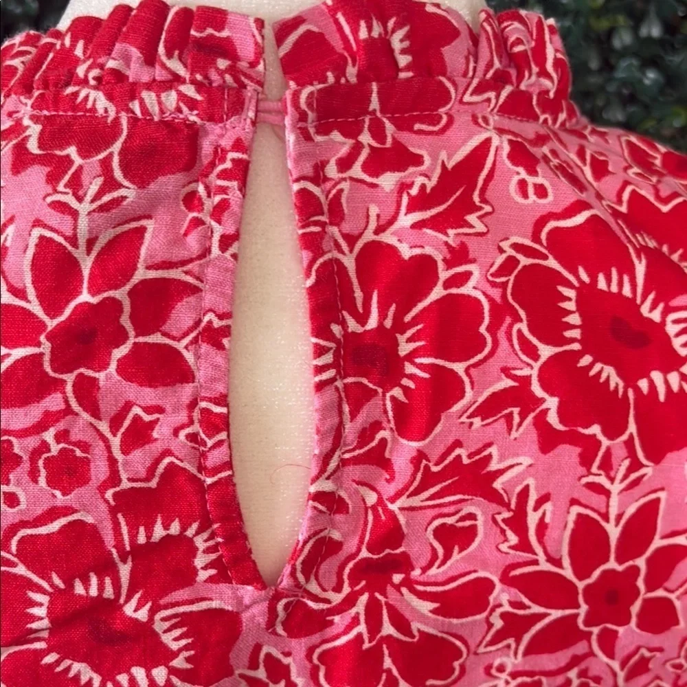 J.Crew Women's Red Floral Sleeveless Top. XS. Shirt